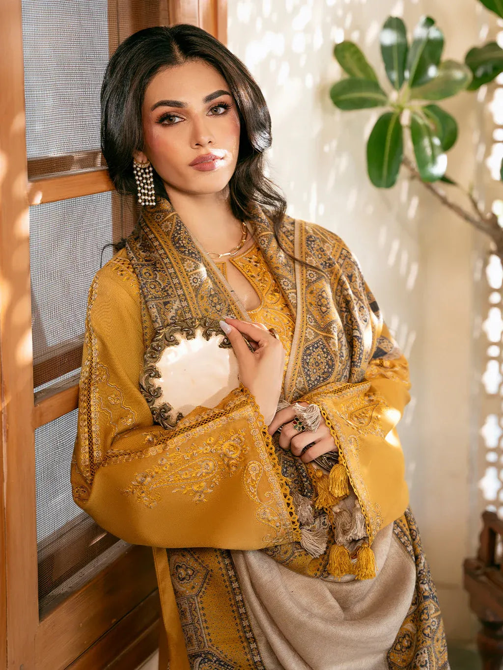 IZEL-3PC LAWN EMBROIDERED SHIRT WITH CHIFFON PRINTED DUPATTA & TROUSER-RP-4685