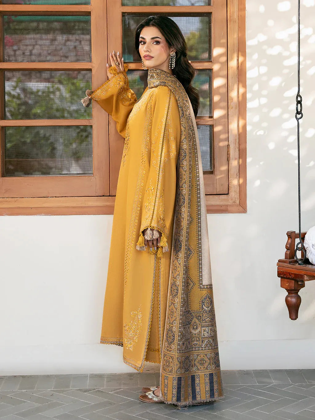 IZEL-3PC LAWN EMBROIDERED SHIRT WITH CHIFFON PRINTED DUPATTA & TROUSER-RP-4685
