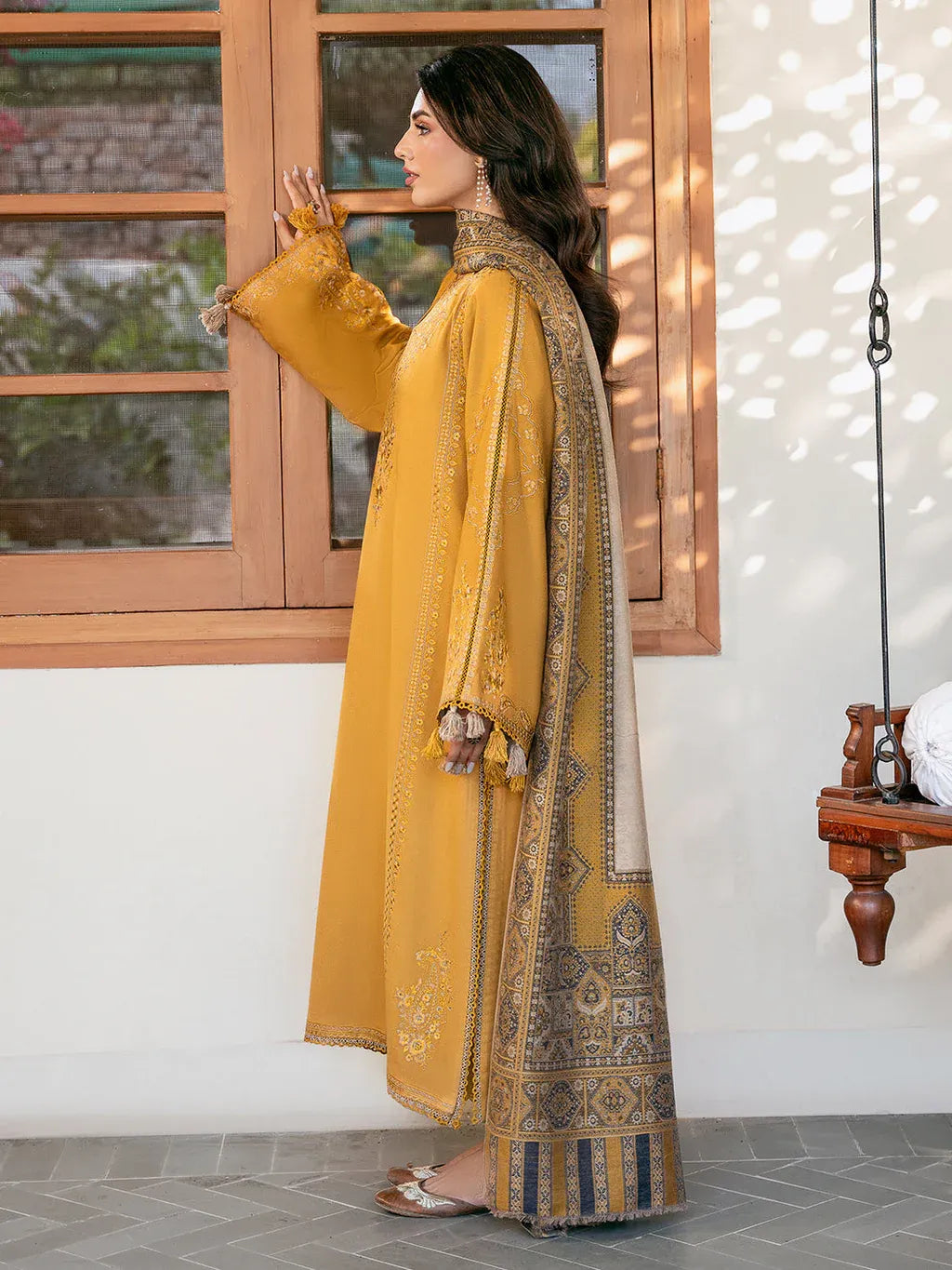 IZEL-3PC LAWN EMBROIDERED SHIRT WITH CHIFFON PRINTED DUPATTA & TROUSER-RP-4685