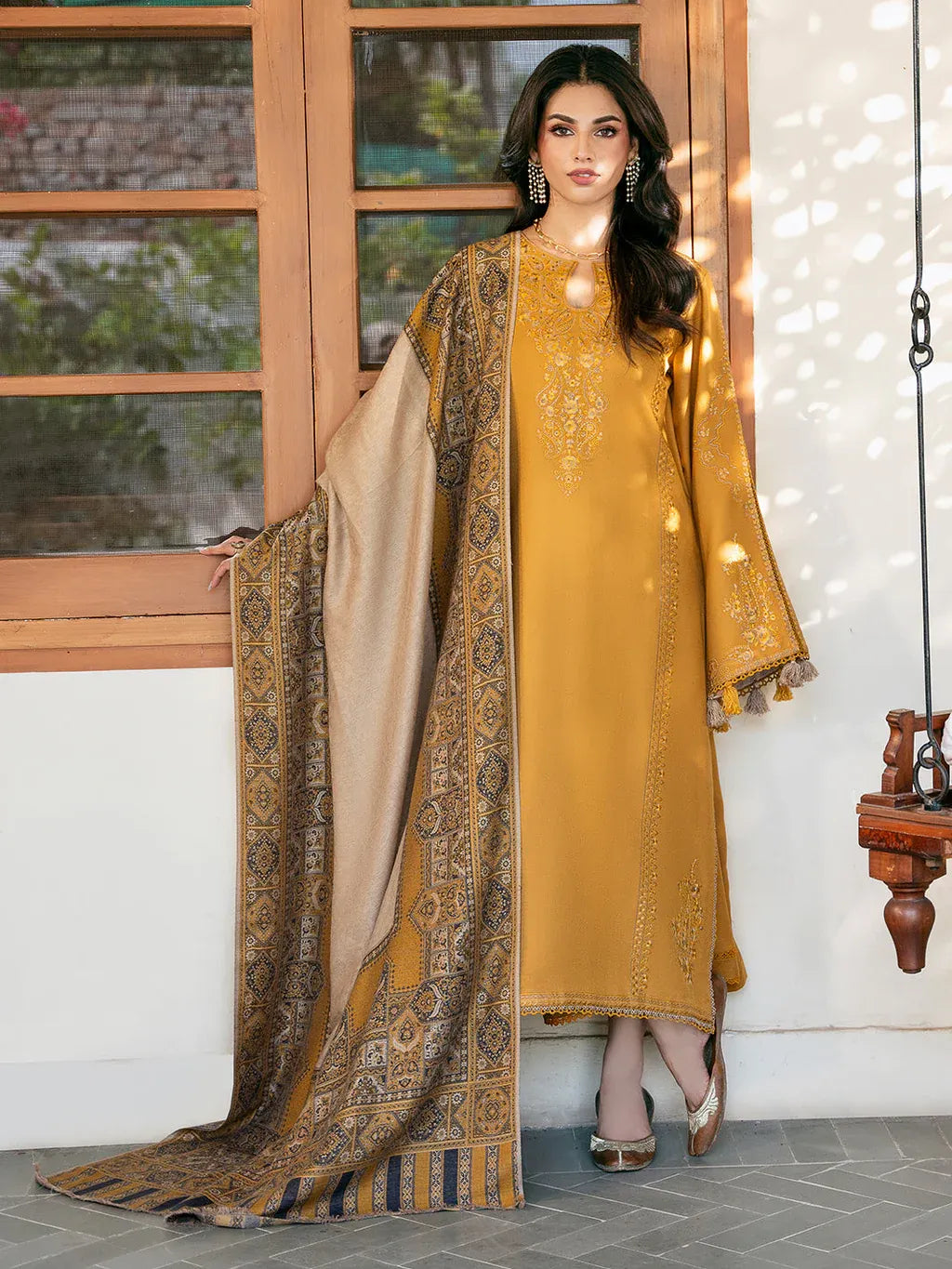 IZEL-3PC LAWN EMBROIDERED SHIRT WITH CHIFFON PRINTED DUPATTA & TROUSER-RP-4685